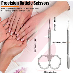 Tijeras para Cutículas de Uñas de Primera Calidad con Cuchillas Afiladas de Acero Inoxidable, Herramienta Profesional para Manicura y Pedicura - Product Image 5