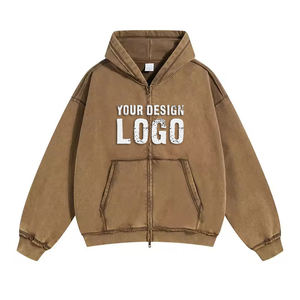 Prix d'usine – Sweat à capuche zippé personnalisé épais, marque privée, streetwear oversize pour hommes, fournisseur en gros - Product Image 5