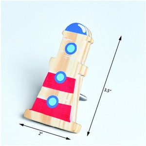 Nouvel Arrivage Poignées de tiroir pour enfants en bois de pin, Poignées de meuble et de commode en forme de phare, Poignées de porte de chambre et de villa, de haute qualité et durables - Product Image 4