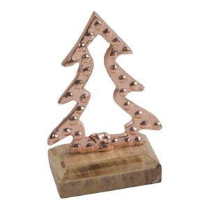 Base Decorativa de Madera para Mesa o Escritorio con Estatua de Estrella de Metal, Adorno Navideño - Product Image 4