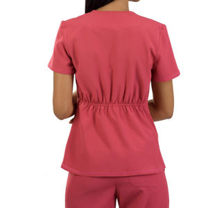 ชุดยูนิฟอร์มพยาบาลผู้หญิงแฟชั่น แบรนด์ Manufacturer Spa Jogger Medical Scrubs พร้อมปักโลโก้ตามสั่ง เสื้อและกางเกงแบบสครับจ็อกเกอร์สำหรับโรงพยาบาล - Product Image 2