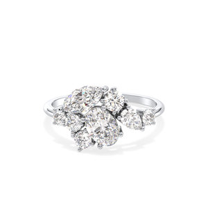 Anillos de compromiso de diamantes con certificado IGI de REYES a precio mayorista para mujer, joyería fina de oro sólido de 14K y 18K de lujo. - Product Image 2