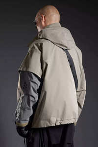 High Quality Men's Techwear <b>Jacket</b> Cyberpunk Tactical Windbreaker Multi-Pocket Functional Urban Streetwear Waterproof Cargo Coat - Product Image 4