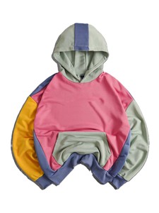 Sudaderas con Capucha Multicolores de Alta Calidad Premium, Logotipo Personalizado, Moda Masculina, Transpirables, 350 GSM, Algodón, Bloques de Color - Product Image 2