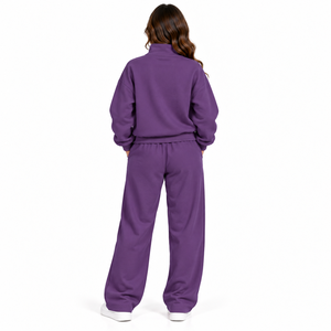 Conjunto Deportivo de Dos Piezas para Mujer, Sudadera Gruesa a la Moda, Estilo Urbano para Otoño e Invierno, Pantalones Anchos - Product Image 2