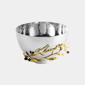 Exclusivo Juego de Tazones para Servir con Diseño de Pájaro en Rama, Metálicos, Verde y Amarillo, Hechos a Mano, de Lujo, para Servir Alimentos, Tazones Decorativos - Product Image 6