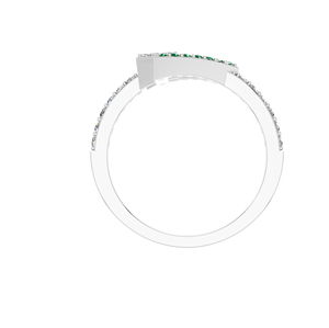 Anillo abierto para mujer Piedra preciosa de moda IGI Plata de ley certificada Diamante Esmeralda Fabricación de productos chapados en plata clásica - Product Image 4