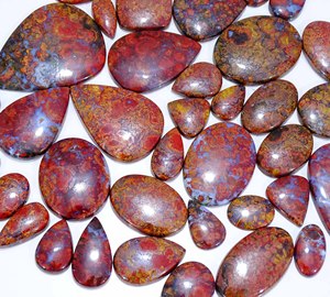 Vente en gros de cabochons en agate naturelle du Rajasthan, qualité quartz, pierres précieuses en vrac avec coupe coussin polie pour la fabrication de bijoux - Product Image 3