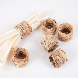 Woven Eco-Friendly <b>Half</b> <b>Moon</b> Shape Durable Lightweight Napkin Ring <b>Table</b> Decoration Hand Wash Two Handles Vietchoice Handmade - Product Image 5