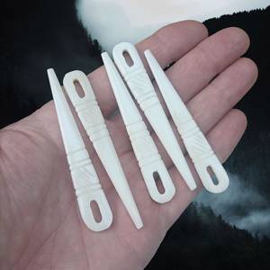 Aguja de Cuerno de Búfalo de Alta Calidad para Coser y Perforar, Artesanía Natural, Estilo Rústico Ecológico de Lujo, Hermosamente Tallada a Mano - Product Image 2