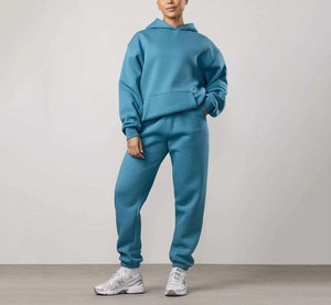 OEM casual <b>set</b> jersey knit tracksuit Custom Label women weekend outfit Fast Delivery Bulk - Product Image 3