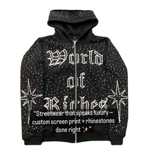 Sudadera con Capucha Personalizada para Hombre, Gruesa, con Estampado y Bordado, 100% Algodón, 360 GSM, Estilo Casual, con Bolsillo, Corte Regular, para Invierno - Product Image 3