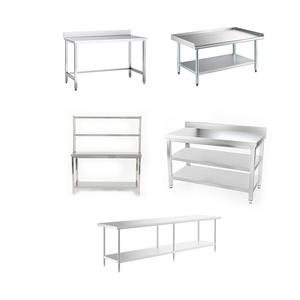 Prezzo di <span class=keywords><strong>fabbrica</strong></span> tavolo <span class=keywords><strong>da</strong></span> lavoro <span class=keywords><strong>cucina</strong></span> commerciale servizio cibo in acciaio inox doppio strato tavolo <span class=keywords><strong>da</strong></span> lavoro all'aperto Barbecue tavolo - Product Image 6