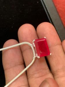Collar de Jade Rojo Tallado, Gema Cabujón, Joyería Hecha a Mano, Plata Alemana, Joyería al por Mayor para Mujer, Precio de Oferta, Calidad AAA - Product Image 1