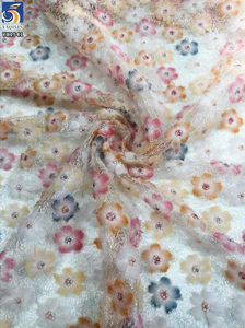 Tela de Malla Bordada Floral <span class=keywords><strong>Multicolor</strong></span> 3D YX1541 con Cuentas de Perlas para Vestidos de Noche y Moda Femenina - Product Image 3