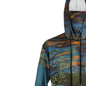 Sweat à capuche de pêche pour homme, léger, en polyester, UPF 50, respirant, séchage rapide, protection UV, vente en gros - Product Image 3