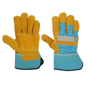 Private Label Your Own Logo Customized Leather Lightweight Eco-Friendly Heat Resistant Waterproof Working <b>Gloves</b> for Men - Product Image 1