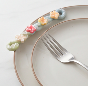 Soporte de silicona para cucharas con clip para olla, diseño floral de estrella, cuerda trenzada, color macaron, organizador de utensilios de cocina - Product Image 6