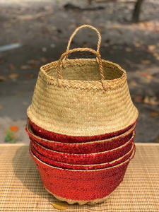 ถาดเสิร์ฟอเนกประสงค์ทำจากผักตบชวาทอมือ ราคาประหยัด เป็นมิตรกับสิ่งแวดล้อม สไตล์วินเทจ พร้อมหูจับสะดวกสบายสำหรับห้องนอน - Product Image 2