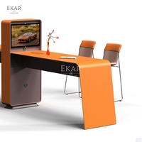 Table de bar en bois massif et MDF élégante et pratique pour la salle à manger en plein air