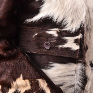 Chaqueta de Cuero con Pelo de Vaca para Hombre, Diseño 2026, Servicios OEM, Bolsillos con Cremallera Personalizados, Chaquetas de Cuero con Pelo de Vaca para Hombre - Product Image 4