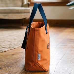 Sac fourre-tout en toile Regal Three Llc, couleur orange unie, grande capacité, ouverture supérieure, usage quotidien, style minimaliste, sacs de shopping en toile - Product Image 2