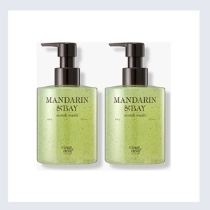 Gel de ducha exfoliante VINGT NEUF ST HONORE, gel de baño perfumado con mandarina y laurel, 2 piezas, hecho en Corea - Product Image 1