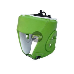 Protector de Cabeza de Boxeo Emiko PU Blanco y Negro, Protector Facial de Entrenamiento, Correa Ajustable, Protector de Cabeza de Boxeo Personalizado - Product Image 3