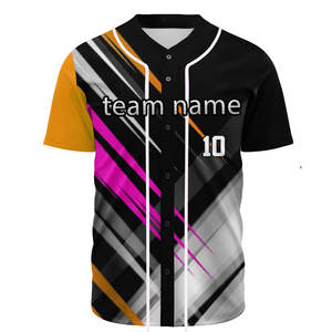 Maillot de baseball personnalisé OEM, uniforme à sublimation, logo brodé, pour baseball et softball, grande taille, chemise imprimée, vente chaude - Product Image 1
