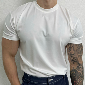 เสื้อยืดผู้ชายผ้าโมดอลคอตตอนพรีเมียมเนื้อนุ่มพิเศษ 220 กรัม ระบายอากาศได้ดี สวมใส่สบาย แขนสั้น คอกลม ผ้าซาติน - Product Image 5
