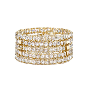 Sparkling Crystal Stone Fancy Bracelets & <b>Bangles</b> <b>Set</b> for Wedding & Festive Wear 10575633NBL_2.6 - Product Image 2