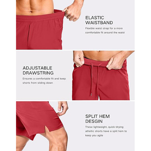 Shorts Deportivos para Hombre con Aberturas Laterales para Movimiento sin Restricciones, Tela Elástica en Cuatro Direcciones, Tacto Suave y Construcción Ligera - Product Image 5