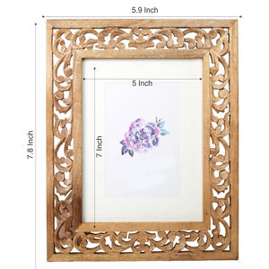 Cadre photo vintage en bois massif, rustique et fait main, pour table, décoration classique et patrimoniale pour la maison et le bureau - Product Image 3