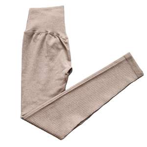 Leggings Deportivos de Cintura Alta para Mujer, Pantalones de Yoga sin Costuras, Pantalones Deportivos para Entrenamiento, Elásticos en Cuatro Direcciones, Spandex/Nailon - Product Image 6