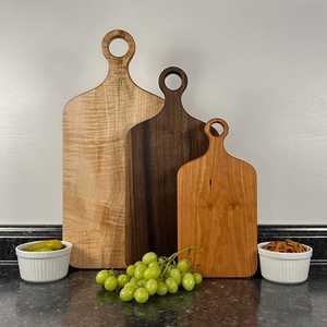 Planche à découper en bois au design moderne et tendance, multifonctionnelle, grande planche à découper en bois naturel, à utiliser à la maison, à l'hôtel, au restaurant - Product Image 2