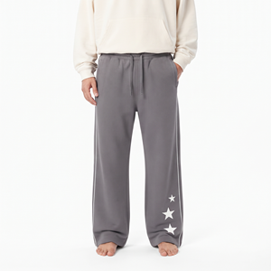 Best Quality Loose Fit Men's Star Graphic Sweatpants <b>Athletic</b> Full Length Track Pants Casual Street Style Jogger Bottoms - Product Image 5
