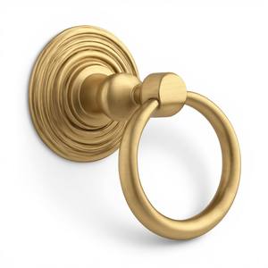 Timbre de Puerta Moderno de Metal Sólido con Diseño de Anillo y Montaje con Tornillos para Puertas de Dormitorio, Diseño Duradero y Elegante - Product Image 4