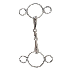 บิตม้าแบบวงแหวนคู่สแตนเลส Apollo Equestrian สำหรับฝึกขี่ม้า - Product Image 2