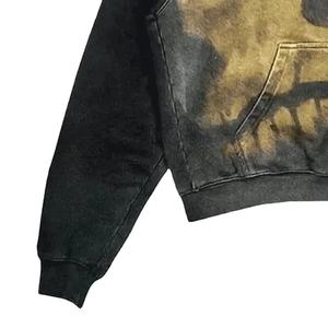 Logo personnalisé en coton 320 360Gsm Sweat à capuche court Hommes Streetwear Sweat à capuche lourd Sweats à capuche courts surdimensionnés - Product Image 3