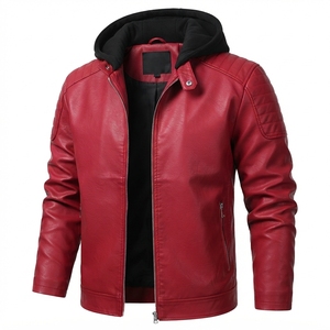Blouson de moto d'hiver pour homme, style course imprimé, coupe ample, coupe-vent, séchage rapide, en cuir personnalisé - Product Image 1