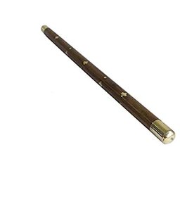 Morning Sheesham Wood Walking Stick Brass Handle 23 Inch Handcrafted Folk Art Gold-Plated <b>Cane</b> for Men Seniors Decorative - Product Image 1