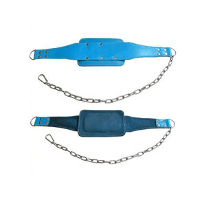 Cinturón de levantamiento de pesas de cuero de vaca con cadena de acero, cinturón de peso resistente para gimnasio, fitness y ejercicio, cinturón para dominadas y ejercicios de profundidad - Product Image 3