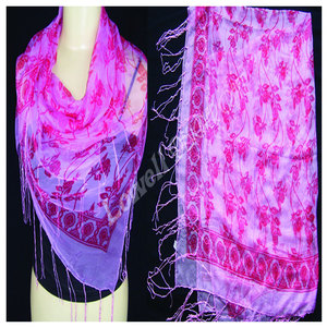 Elegant Women Fringes Chiffon Fringed Scarf Lightweight Soft Sheer <b>Wrap</b> Shawl Fashion Neck <b>Head</b> Cover Summer Beach Party Evening - Product Image 5