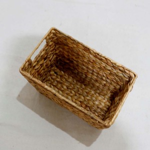 Panier de rangement rustique en jacinthe d'eau, conteneur de rangement multifonctionnel pour la cuisine, la salle à manger et la décoration de la maison - Product Image 2