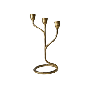 Candelabro de Metal Dorado de Lujo con Diseño de Enredadera Trenzada, de 5 Brazos, para Velas Cónicas, Centro de Mesa para Bodas de Lujo - Product Image 6
