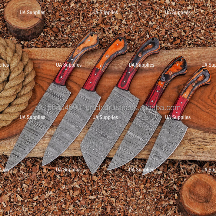 Rainbow Wood & Damascus Steel