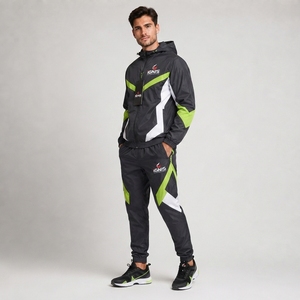 Conjunto Deportivo Cortavientos para Hombre, Chaqueta Informal a la Moda, Pantalones Jogger, Ropa Deportiva de Dos Piezas, Ropa de Viaje Ligera y Transpirable - Product Image 2