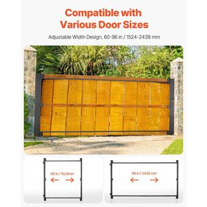 Kit di costruzione cancello regolabile anti-cedimento a tutta altezza, adatto per aperture di 60-96 pollici e recinzioni alte 6-7 piedi - Product Image 5