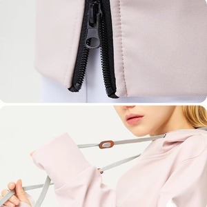 Ski & Snowboarding <b>Waterproof</b> Windbreaker Hooded <b>Jacket</b> Blush Pink Black <b>Grey</b> Hooded Pullover Anorak Thumbhole Cuffs Pockets - Product Image 4