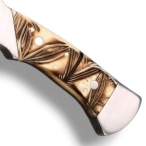 Wholesale Hunting Knives Handmade Damascus Pattern <b>Steel</b> Blade Fixed Blade Design with Durable Handle for <b>Outdoor</b> Camping - Product Image 4